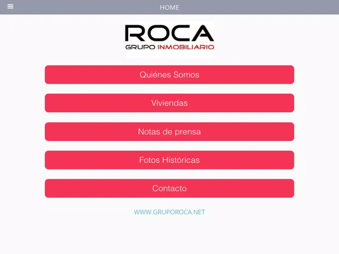 Tangkapan layar Grupo Roca iPad 
