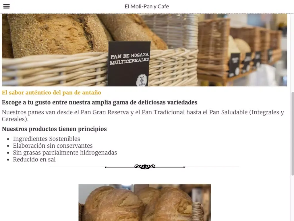Captures d'écran de El Moli­ Pan y Cafe iPad 