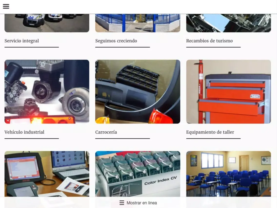 Recambios del Olmo App iPad  Screenshots