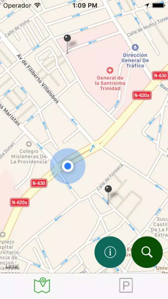 Captures d'écran de BuscarParking