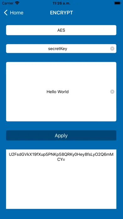 Zrzuty ekranu cryptoCode