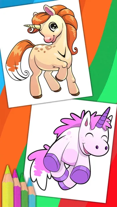 Unicorn & Fantastic Animals Pegasus coloring pages سکرین شاٹس