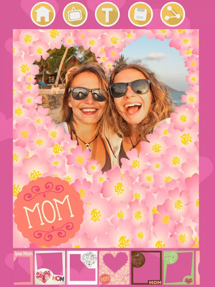 Ảnh chụp màn hình của New photo frames for mother’s day & stickers – Pro iPad 