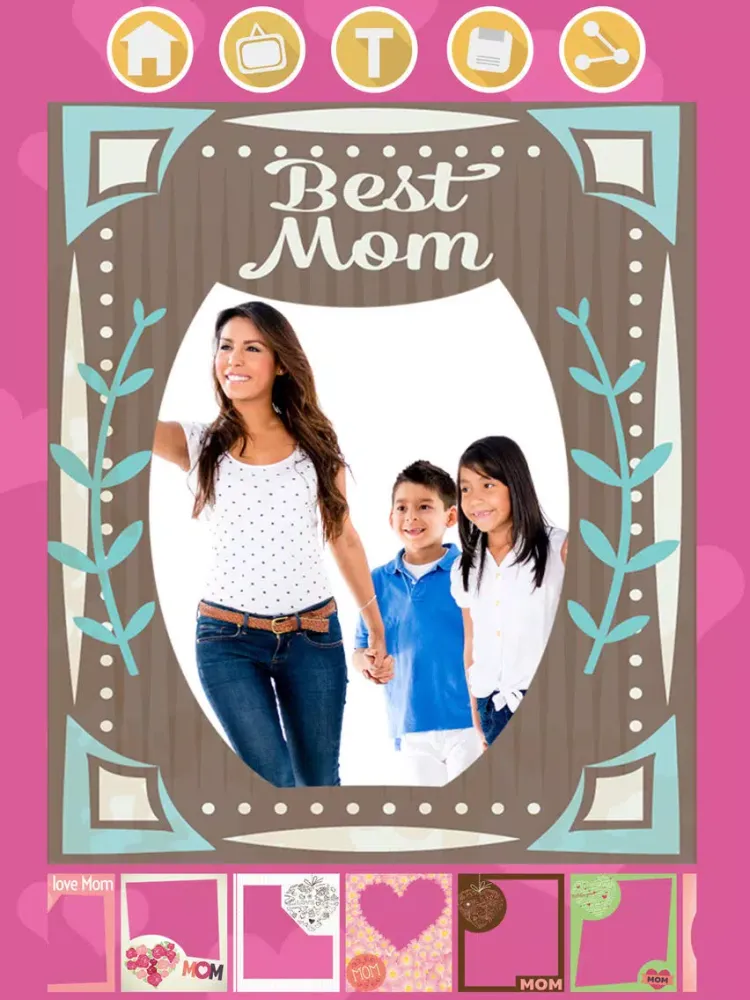 Ảnh chụp màn hình của New photo frames for mother’s day & stickers – Pro iPad 