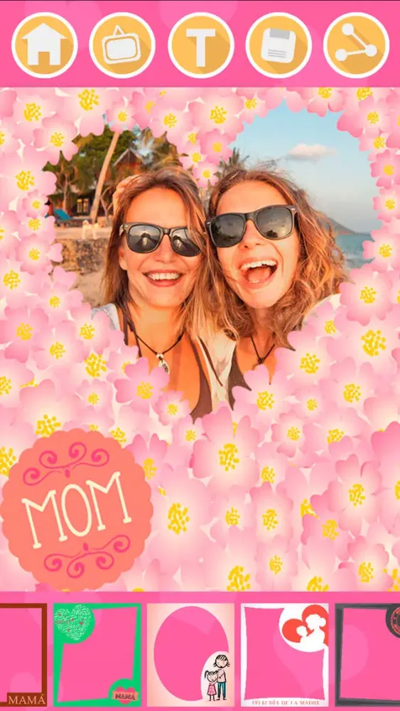 Ảnh chụp màn hình của New photo frames for mother’s day & stickers – Pro