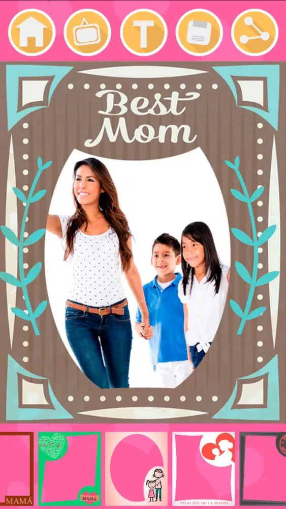 Ảnh chụp màn hình của New photo frames for mother’s day & stickers – Pro