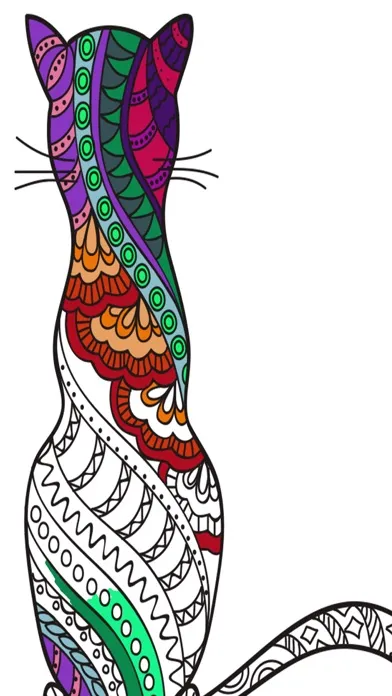 Cats & kittens - Mandalas coloring book for adults Screenshots