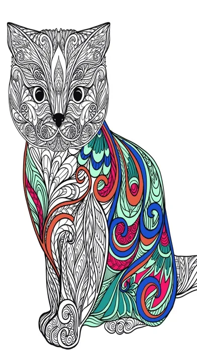 Cats & kittens - Mandalas coloring book for adults Screenshots