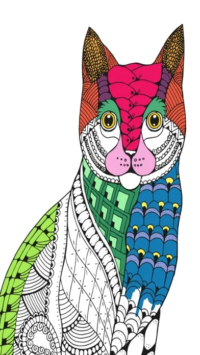 Cats & kittens - Mandalas coloring book for adults Screenshots