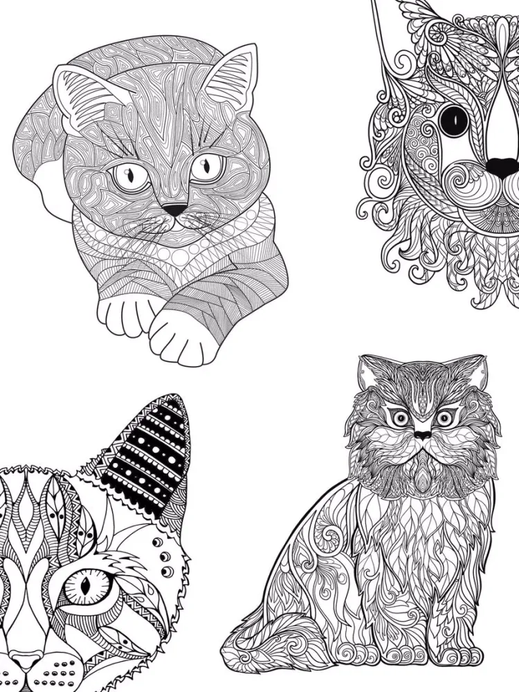 Cats mandalas coloring book for adults - Premium iPad  Screenshots