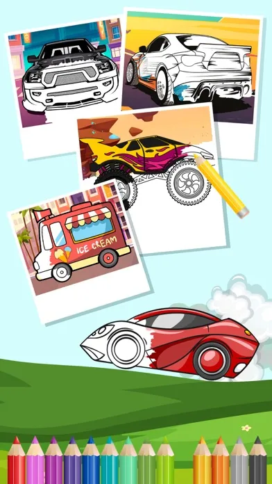 Magic Cars Coloring Pages Pack Screenshots