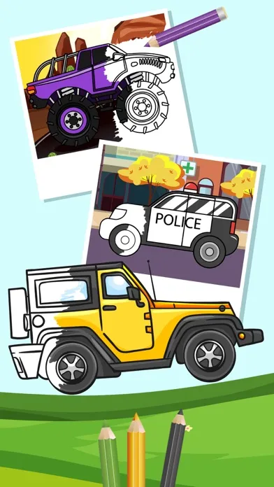 Magic Cars Coloring Pages Pack Screenshots