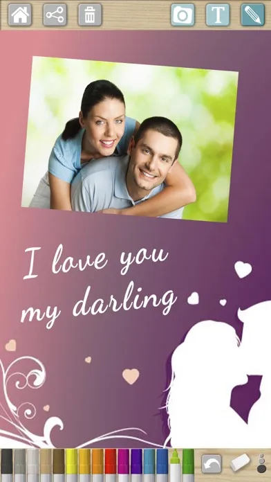 Скриншоты I love you – create cute love cards and messages