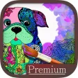 Mandalas dog Coloring for adults - Premium Mandalas dog Coloring for adults - Premium