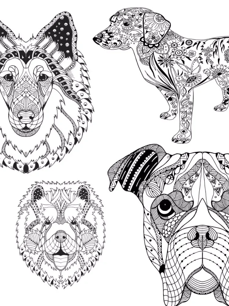 Mandalas dog Coloring for adults - Premium iPad  স্ক্রিনশট