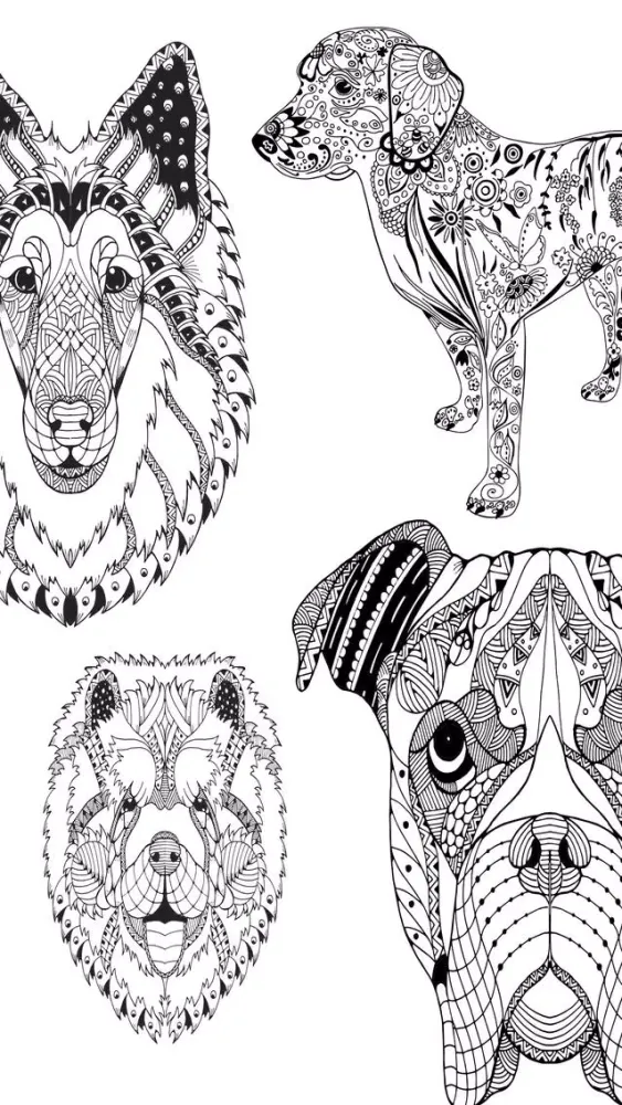 Mandalas dog Coloring for adults - Premium স্ক্রিনশট