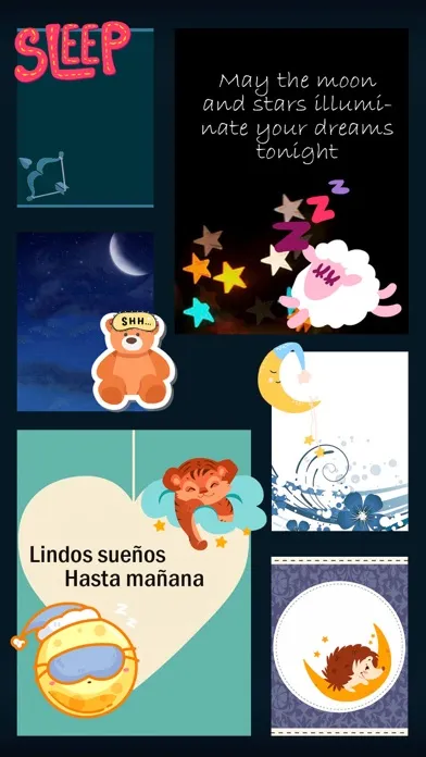 Good night Phrases with photos Screenshots