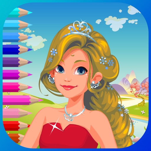 Princess coloring books game