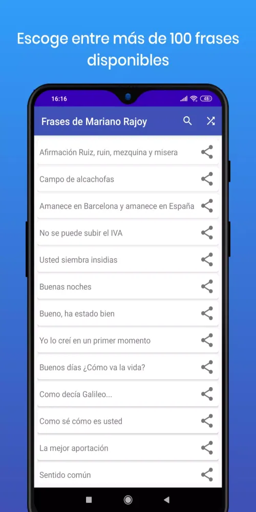 Capturas de pantalla de Frases de Mariano Rajoy