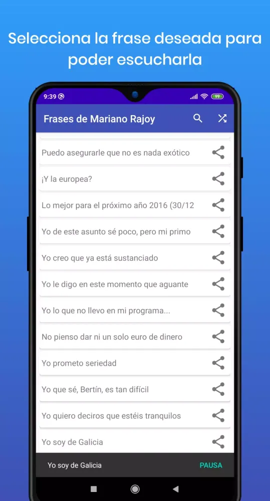 Capturas de pantalla de Frases de Mariano Rajoy