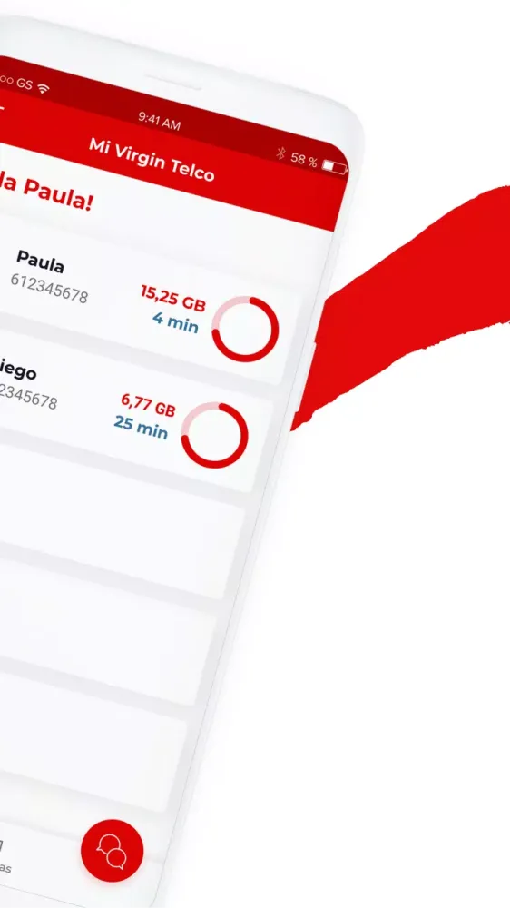 Captures d'écran de Mi Virgin telco: Área Clientes
