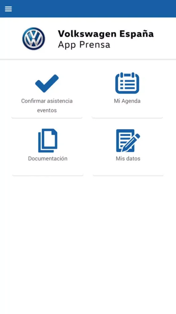 Capturas de pantalla de Volkswagen Prensa App