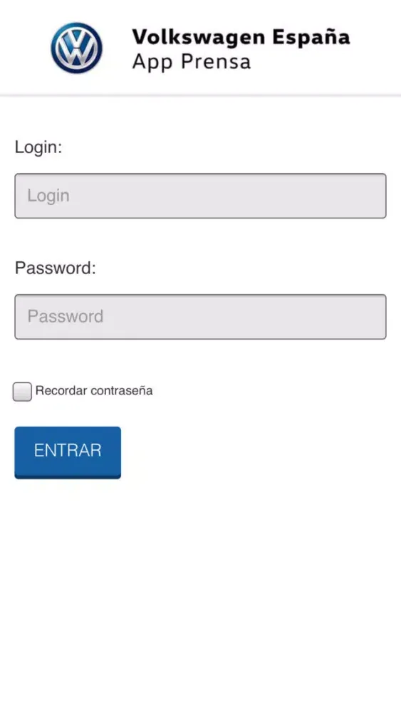 Capturas de pantalla de Volkswagen Prensa App