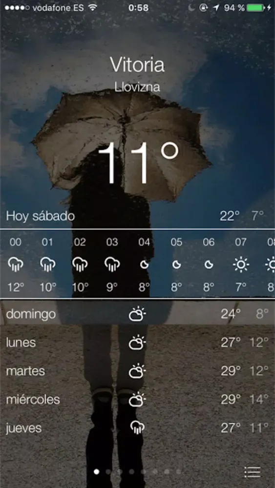Zrzuty ekranu Tiempo Meteo