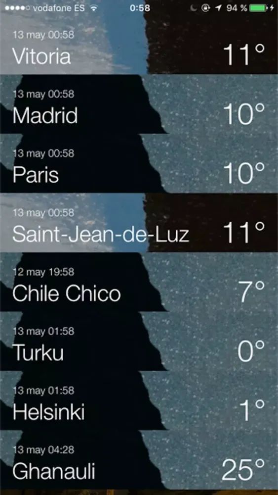 Zrzuty ekranu Tiempo Meteo
