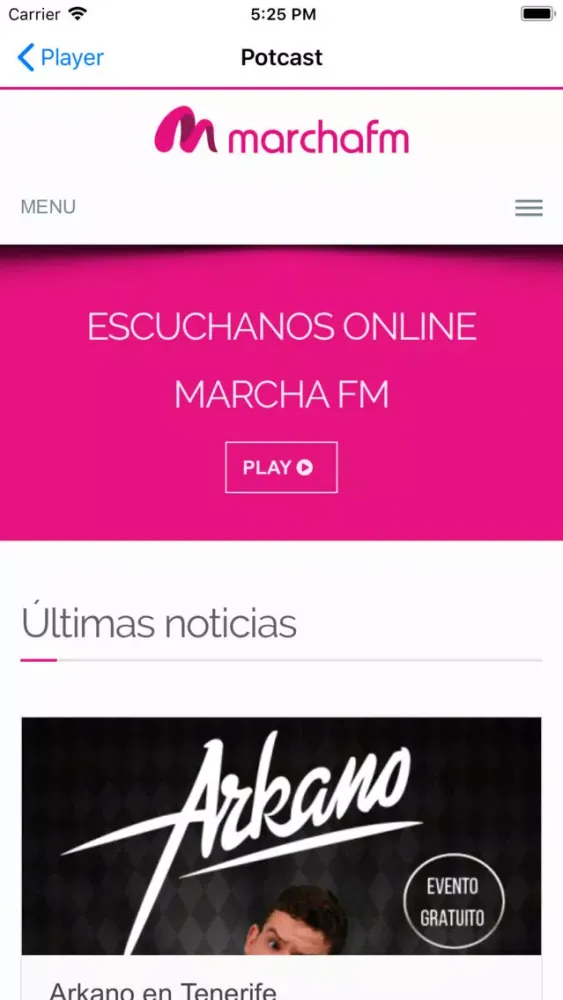 Скриншоты Marcha FM