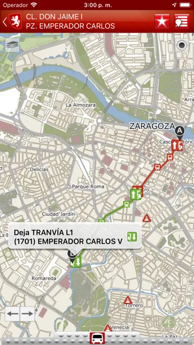 Tangkapan skrin Zaragoza Routes
