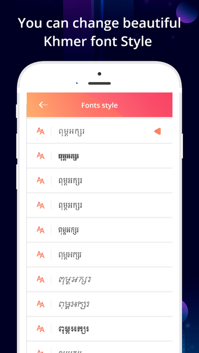 Capturas de tela do Khmer Language Keyboard
