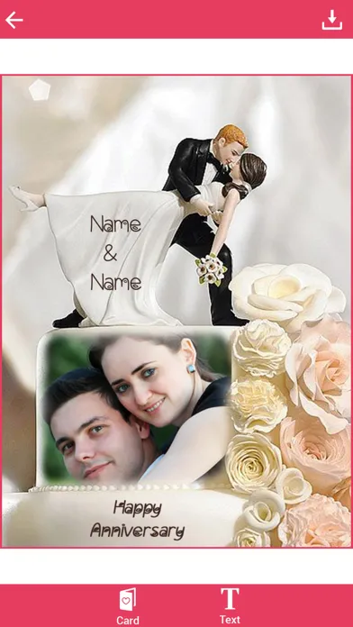 Name and Photo on Anniversary Cake Screenshots