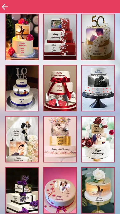 Name and Photo on Anniversary Cake Screenshots