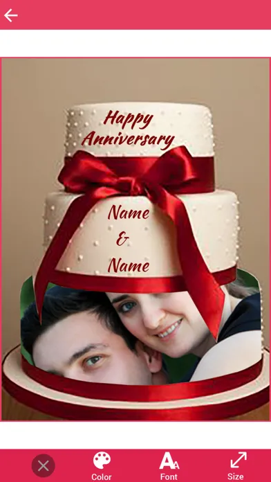 Name and Photo on Anniversary Cake Screenshots