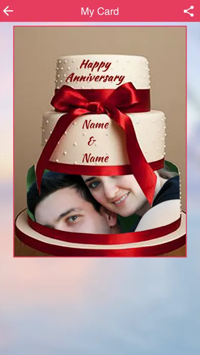 Name and Photo on Anniversary Cake Screenshots