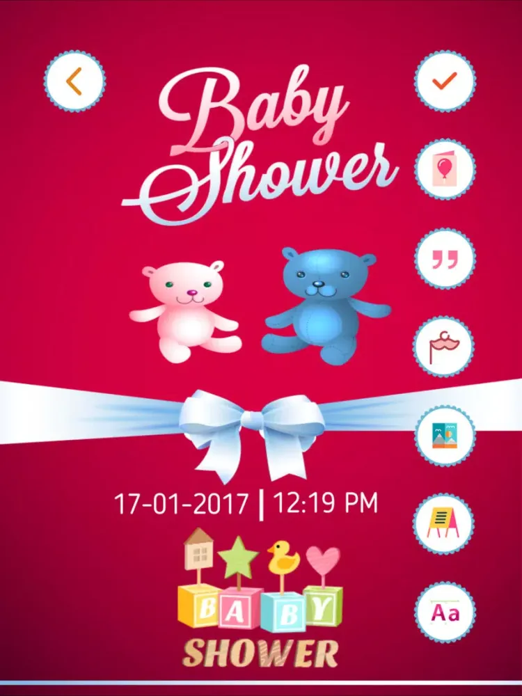 Baby Shower Invitation Cards Maker HD Pro iPad  स्क्रीनशॉट