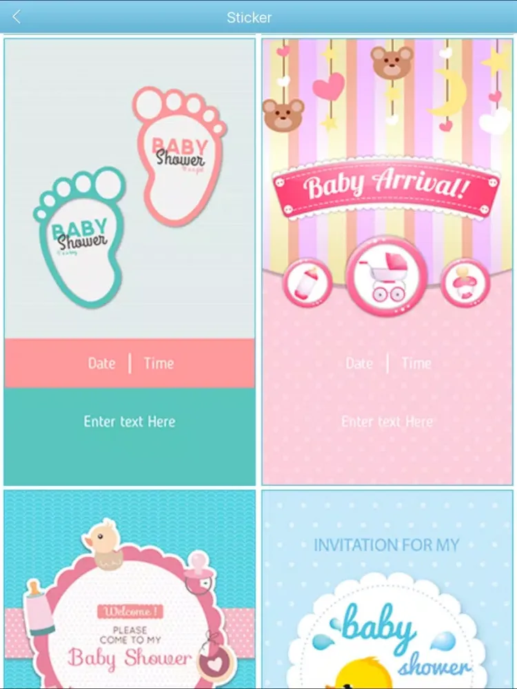 Baby Shower Invitation Cards Maker HD Pro iPad  स्क्रीनशॉट