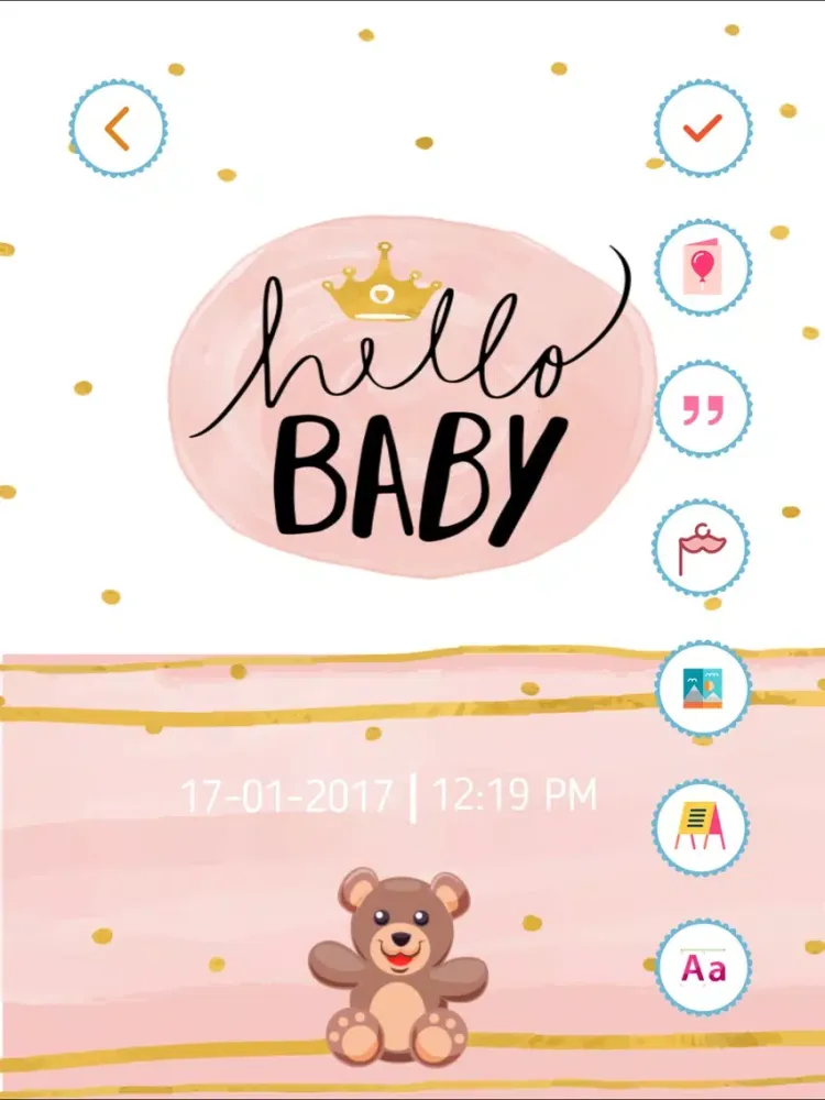 Baby Shower Invitation Cards Maker HD Pro iPad  स्क्रीनशॉट