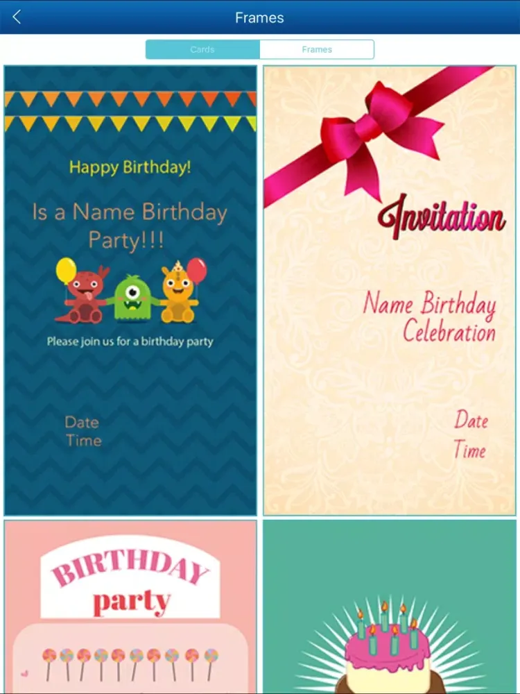 Birthday Invitation Card Maker HD Pro iPad  स्क्रीनशॉट