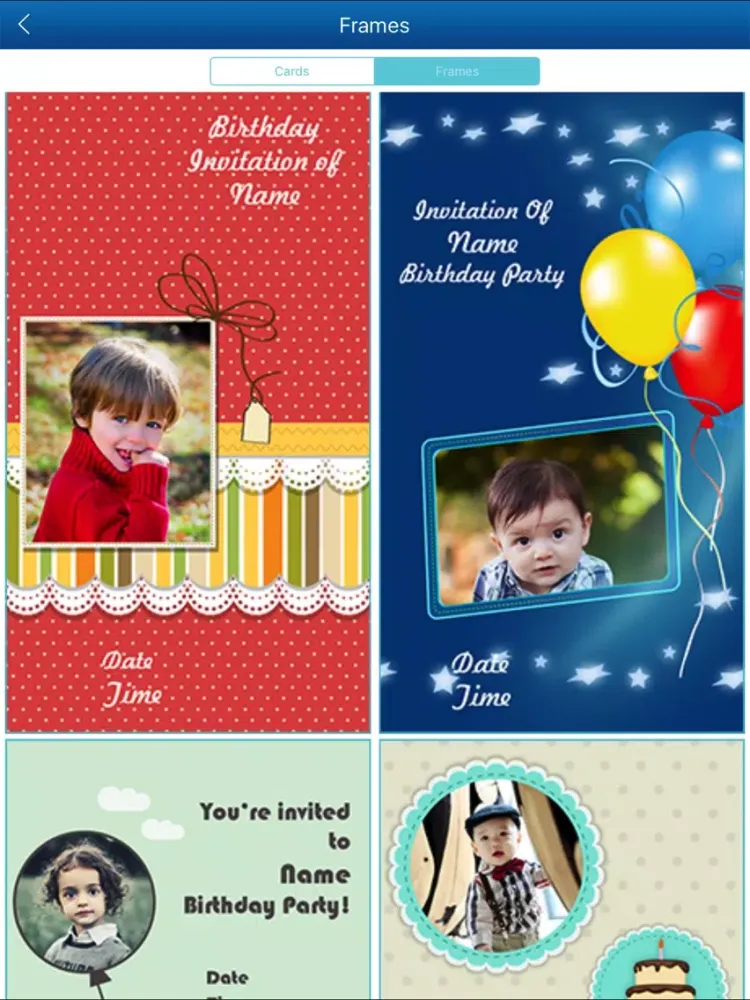 Birthday Invitation Card Maker HD Pro iPad  स्क्रीनशॉट