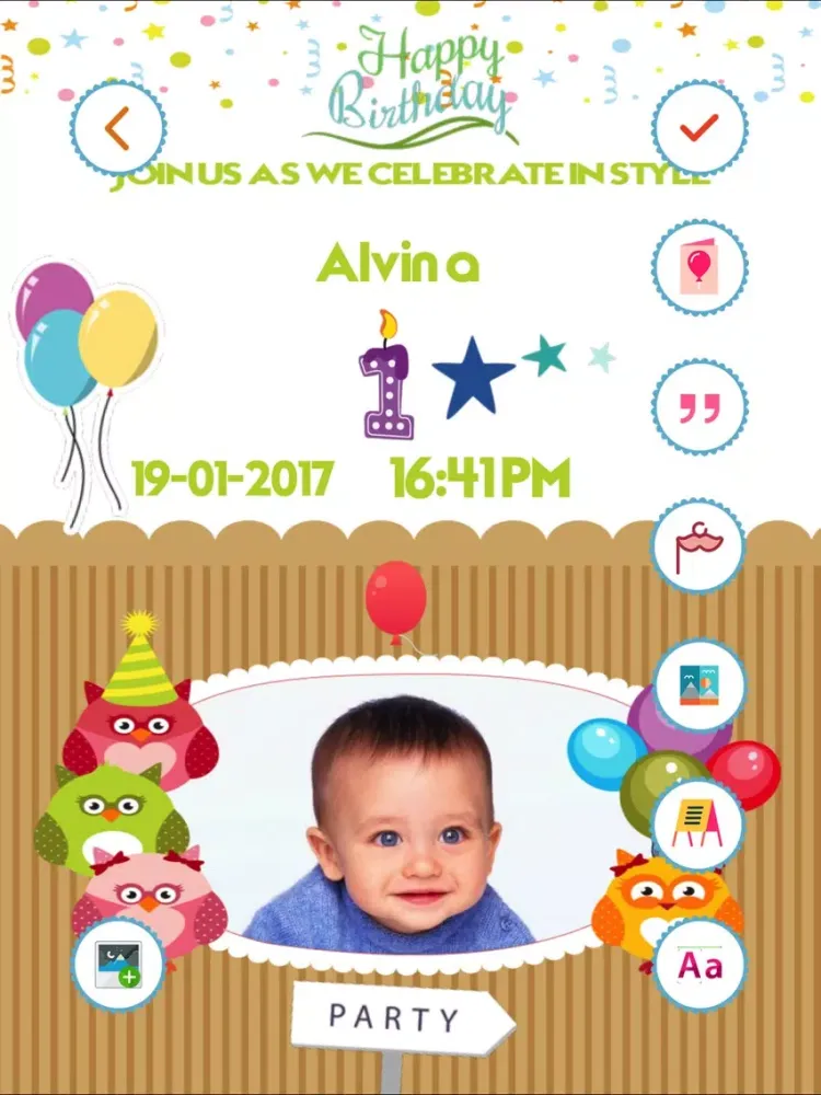Birthday Invitation Card Maker HD Pro iPad  स्क्रीनशॉट