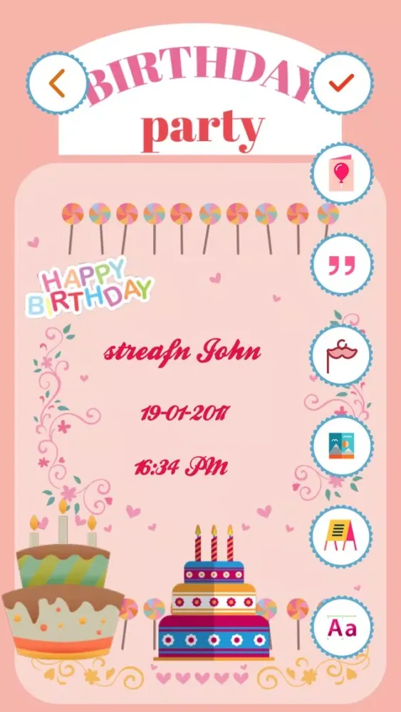 Birthday Invitation Card Maker HD Pro स्क्रीनशॉट