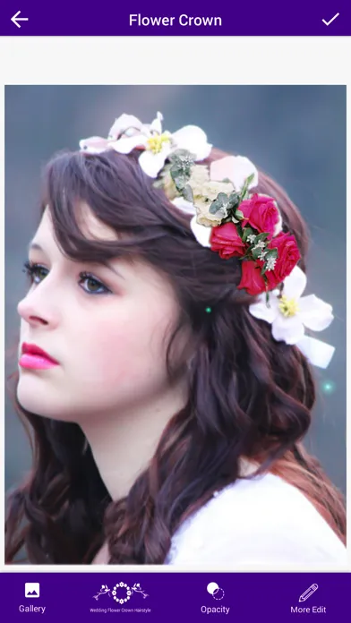 Captures d'écran de Wedding Flower Crown Hairstyle Photo Editor