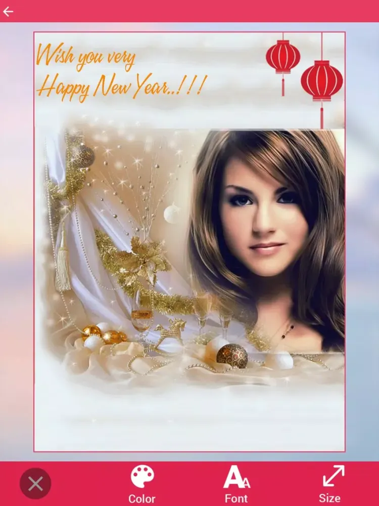 Happy New Year Photo Frame iPad 应用截图
