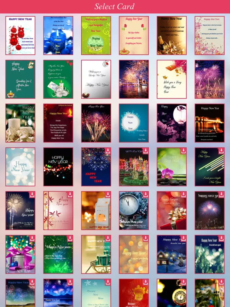 Tangkapan layar Happy New Year Greeting Cards free iPad 