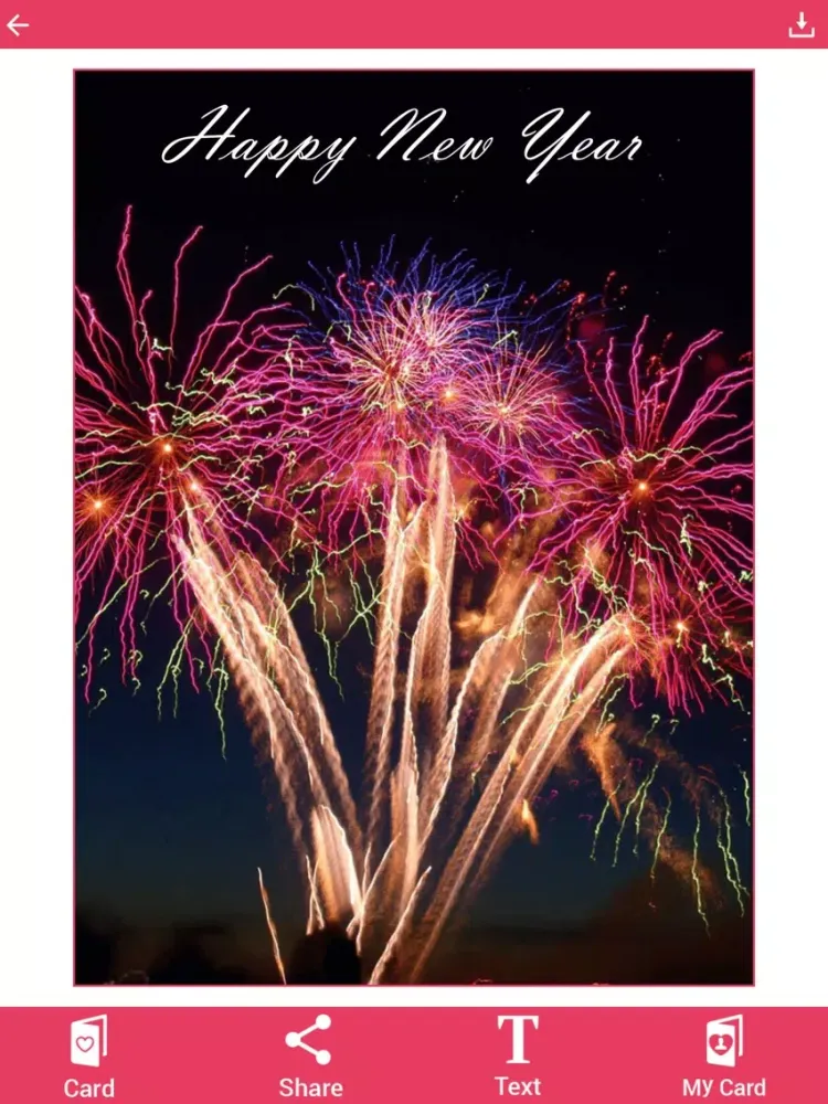 Tangkapan layar Happy New Year Greeting Cards free iPad 