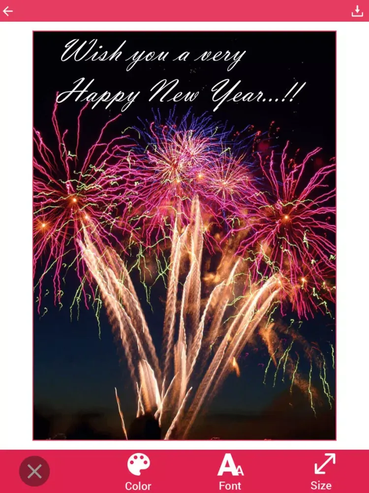 Tangkapan layar Happy New Year Greeting Cards free iPad 