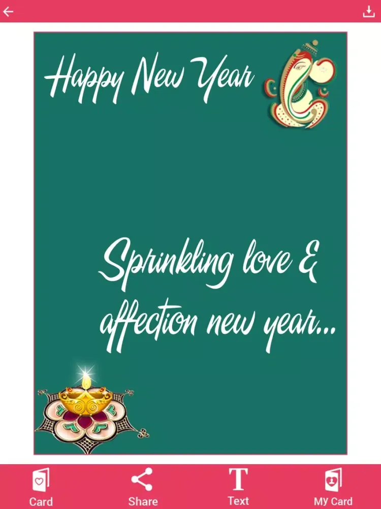 Tangkapan layar Happy New Year Greeting Cards free iPad 