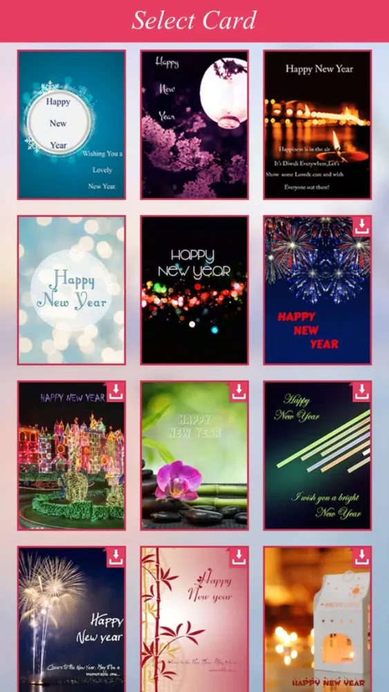 Tangkapan layar Happy New Year Greeting Cards free